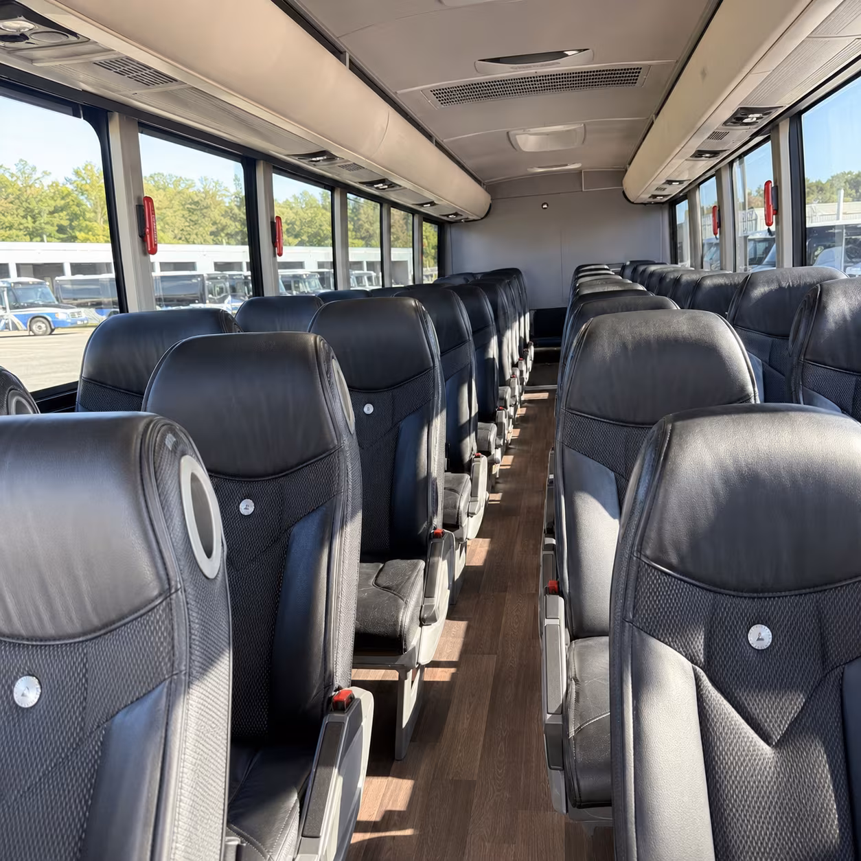 miramar charter bus rental interior
