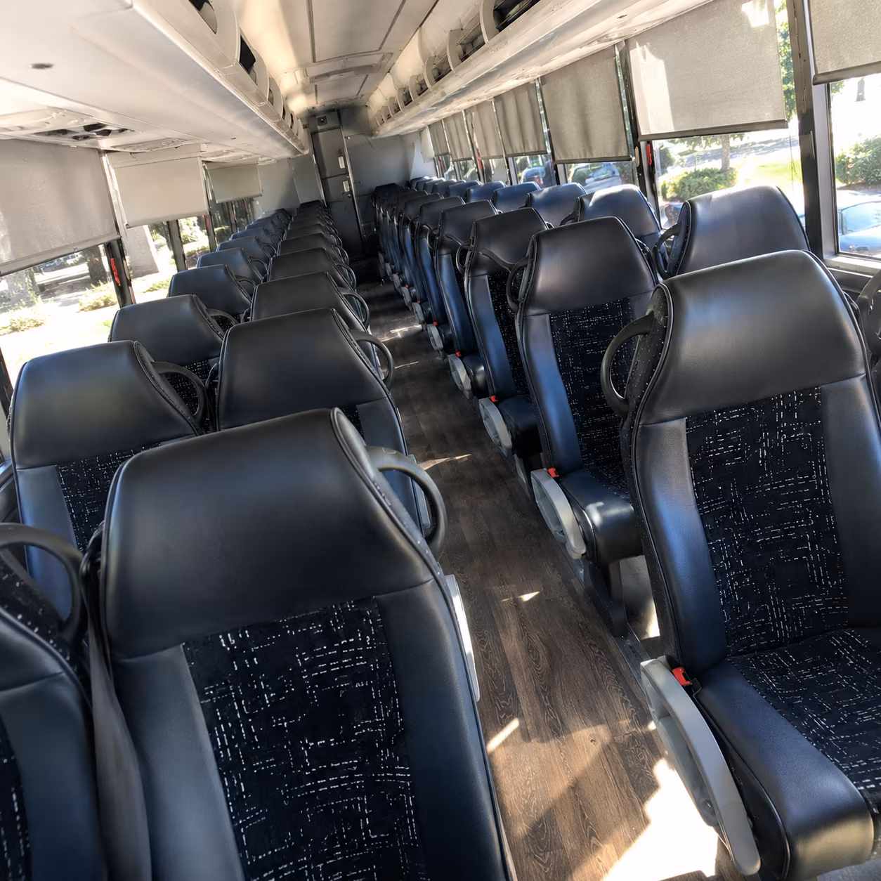 weston charter bus interior